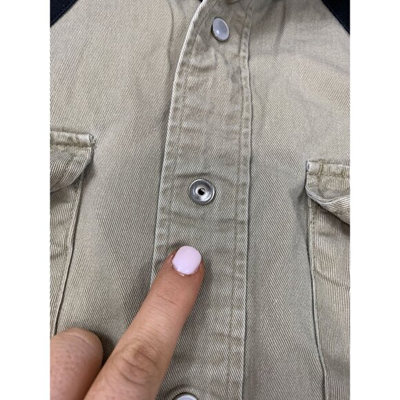 Outlaw Western Wear Men's XXL Two-Tone Beige & Black Button-Down Shirt - Picture 7 of 13